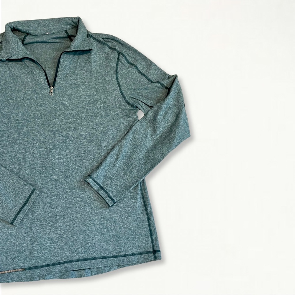 Lululemon Surge Warm 1/2 Zip Silver Heathered Defender Size M/L - Picture 6 of 16
